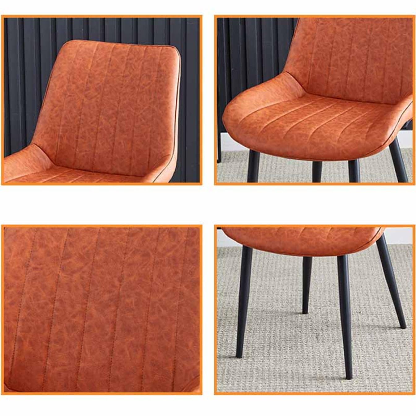 Amazon｜YJFFQ ダイニングチェア ホワイト 白 おしゃれ レザー 椅子